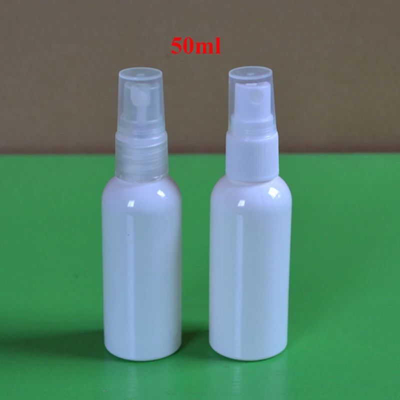 

50ML White Plastic Spray Bottle 100pcs/ lot PP White Color Bottle And Automizer For Medical And Laboratory Use