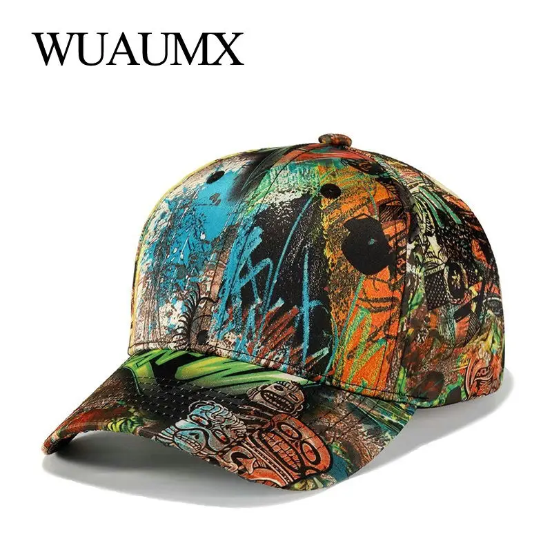 Оптовая продажа бейсболка Wuaumx с принтом для мужчин повседневная женская Мужская