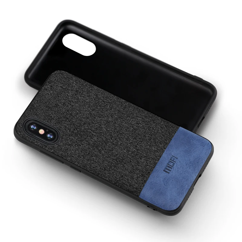MOFi Fabirc Case For iphone X Case Cover Silicone Edge Shockproof Men Business For iphone X Back Cover For iphonex  Case iphone 6s plus phone case