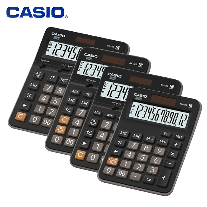 كاسيو MX AX DX GX-12B الأعمال الإلكترونية مكتب حاسبة 12 أرقام الشمسية سطح المكتب المحاسبة والمالية الكمبيوتر