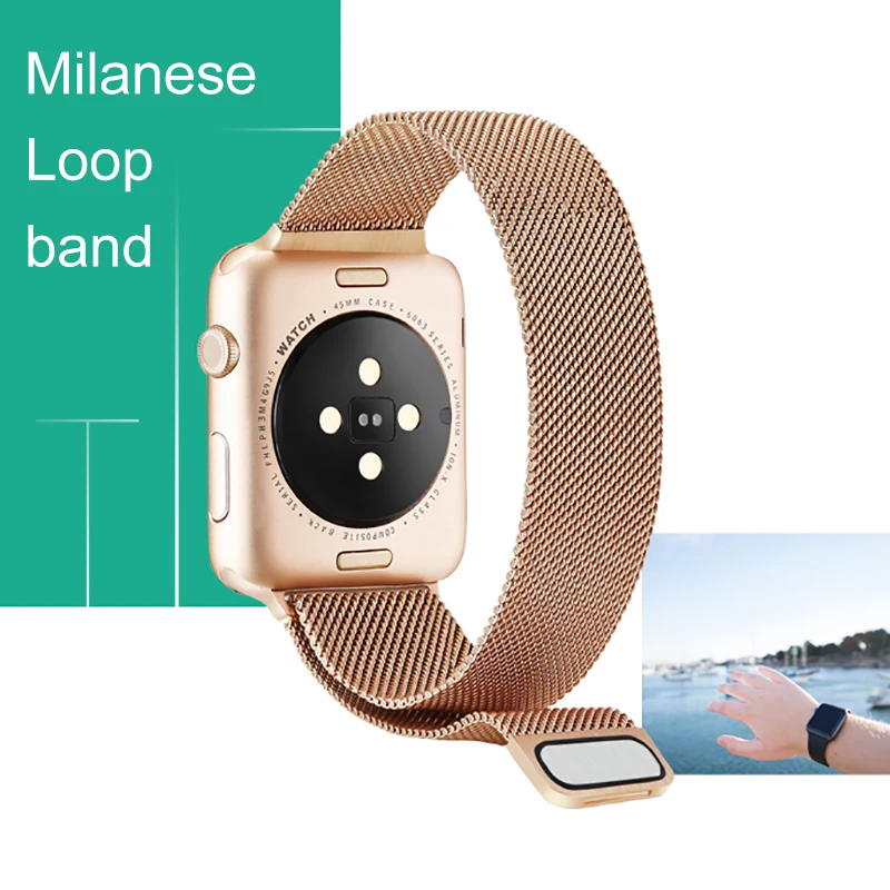 

Milan Magnetic Strap for Apple IWatch Band 44mm 42mm 40mm 38mm I Watch 38 40 42 44 Stainless Steel Metal Bracelet Wrist Strap