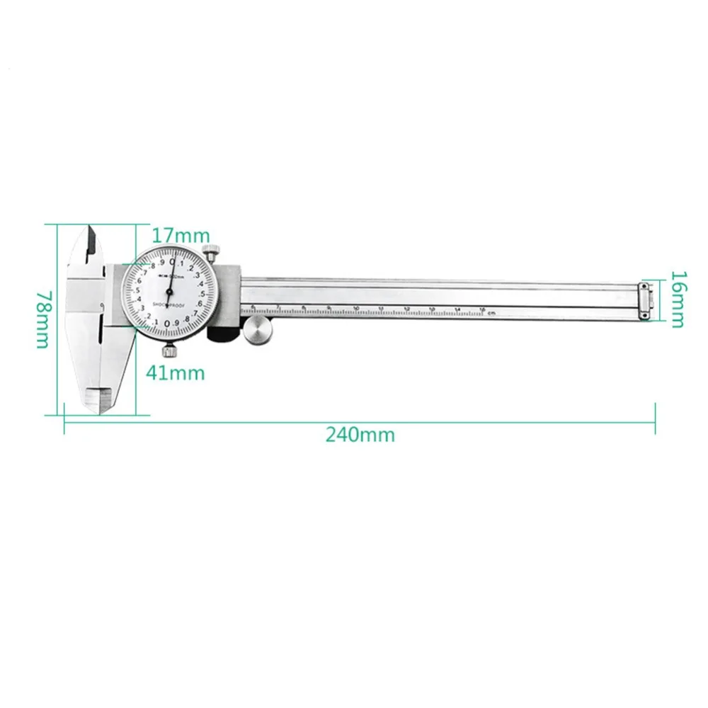 0-150 мм метрический измерительный инструмент штангенциркуль с циферблатом ударопрочный штангенциркуль 0,02 мм