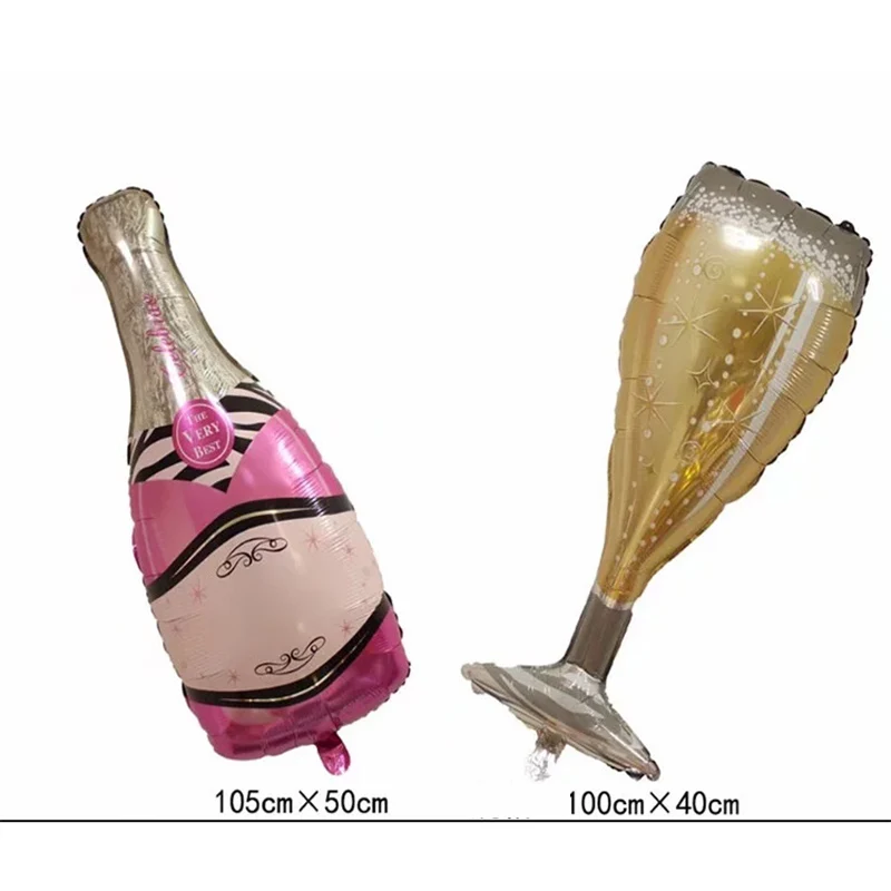 1 шт. для бутылок вина шампанского чашки свадебные украшения день рождения надувной шар из алюминиевой фольги бутылки/пивной чашки подарок надувной шар
