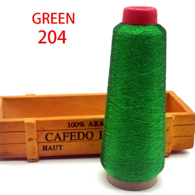 Горячая Распродажа 3200 м/рулон DMC металлическая вышивка пряжа для вязания крючком вышивка крестиком металлические Нитки Швейные аксессуары diy - Цвет: Green 204