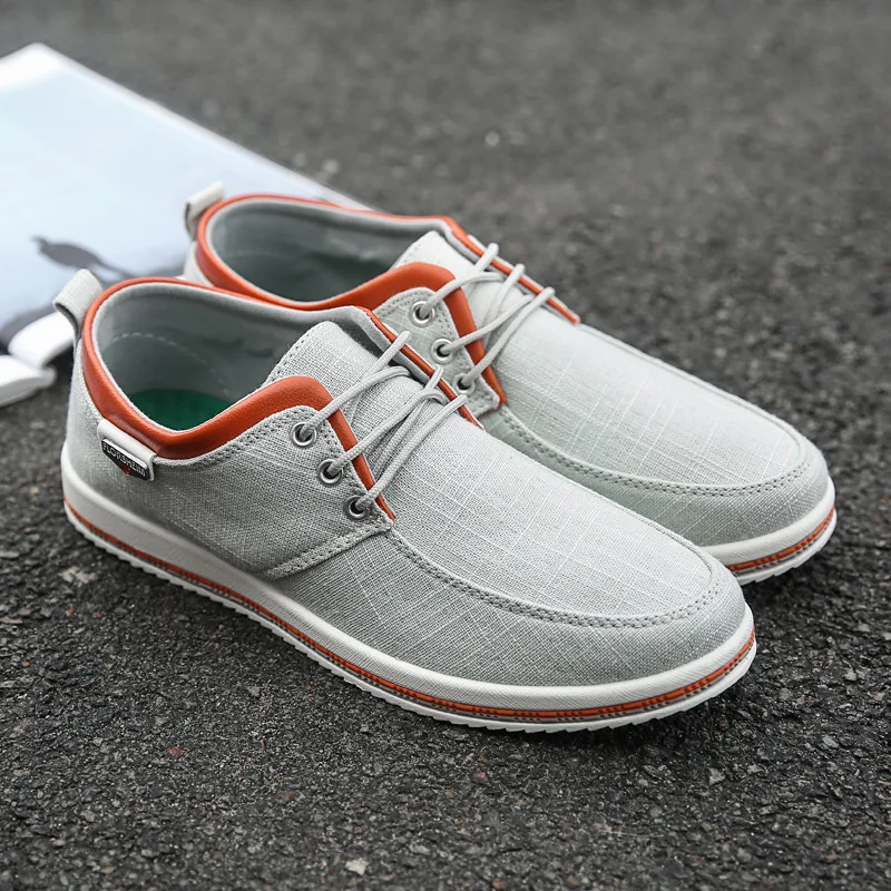 Brand Shoes Men Large Sizes 39-46 Mens Shoes Casual Lace Up Fashion Flats Sneakers Men Black Shoes Comfortable Male Footwear