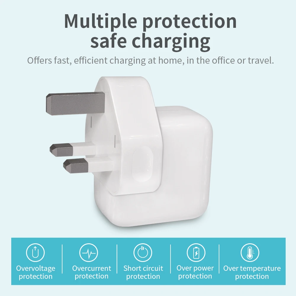 

USB Charger Plug,USB Universal Mains Charger Power Adapter Wall Charger 5V 2.1A Outlets Adapter Charging UK Plugs Travel Desktop