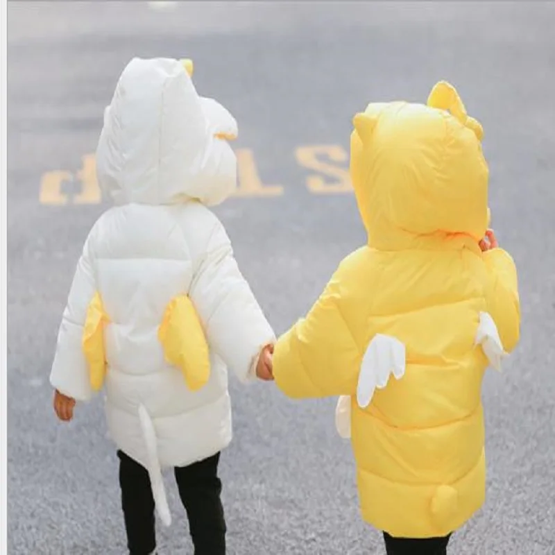 

90% white duck downChildren's short style cotton-padded jacket, will move the small wings cotton-padded jacket boys girls