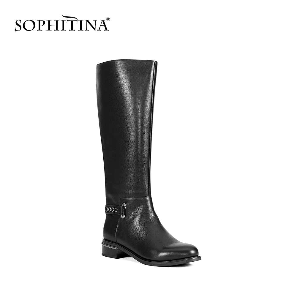 SOPHITINA/Обувь женская. Сапоги зимние сапоги из натуральной кожи внутри теплая