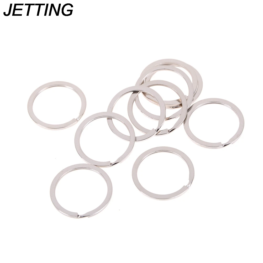Lovely 10PCs Silver Tone Split Rings Key Rings 1.5x25mm Findings