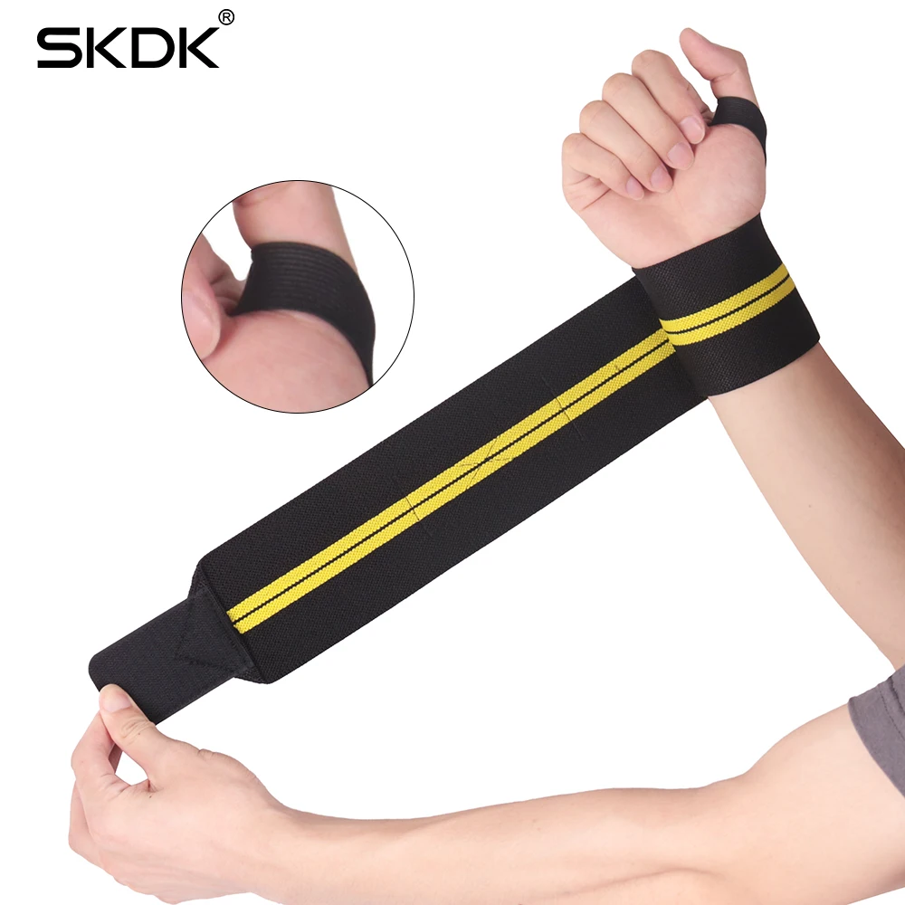 SKDK 1PC Nylon Wristband Elastic Wrist Wraps Bandages Weight Lifting