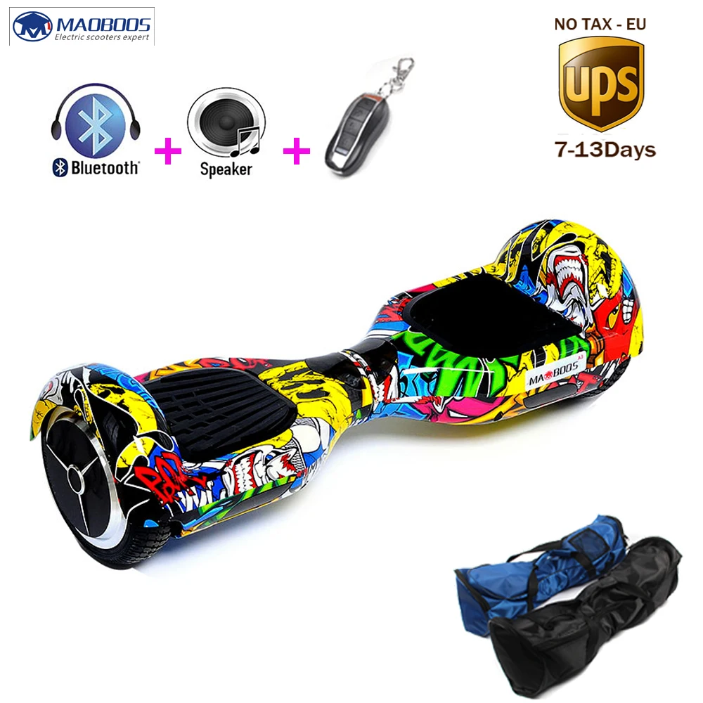 

2 wheels 6.5 inch Hoverboard Electric Self Balancing Scooter bluetooch remote Smart Skateboard Balance Board Samsung battery