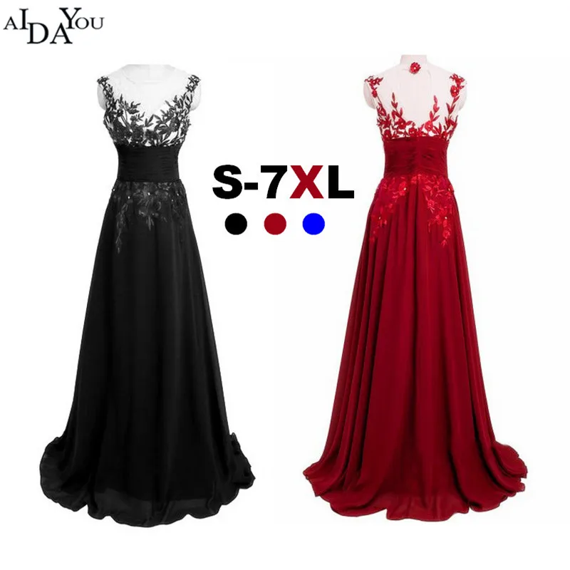 

Plus big size 5XL Women Dress blue Evening long lace mesh floor length Slim vestido prom Formal Special Occasion Dress ouc1108