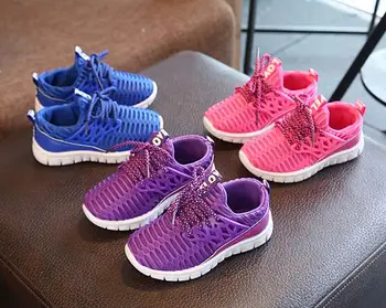 

Free shipping 2017 fashion kids shoes breathable girls casual shoes network gauze breathable boys shoes