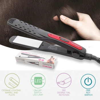 

PRITEHC Professional Tourmaline Ceramic Heating Plate Hair Straightener Styling Tools With Fast Warm-up Thermal Performance