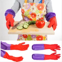 Best sale Durable Waterproof Household Glove Warm Dishwashing Glove Water Dust Stop Cleaning Rubber Glove
