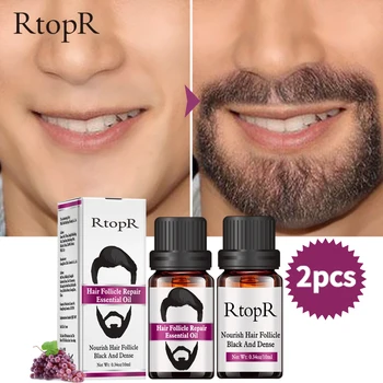 2PCS Hair Follicle Repair Oil Styling Moustache Moisturizing Oil Growth Of Beard Body Hair Eyebrow Care Smoothing Oil 10 ml 4