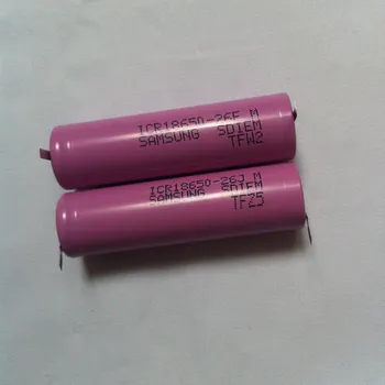 

18650 battery 2600mah 3.7v with solder lug for DIY project 4pcs
