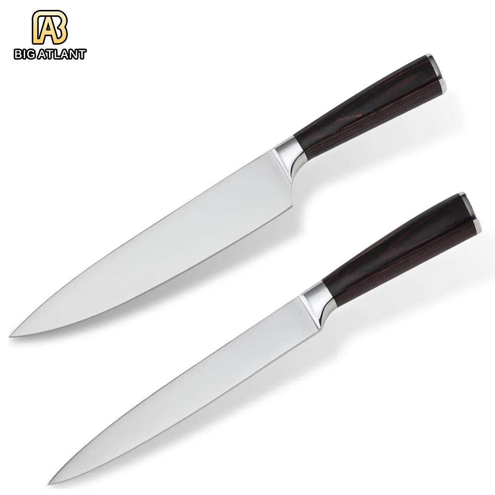 XYj kitchen knives 8" chef & slicing knife home commonly used 2pcs set
