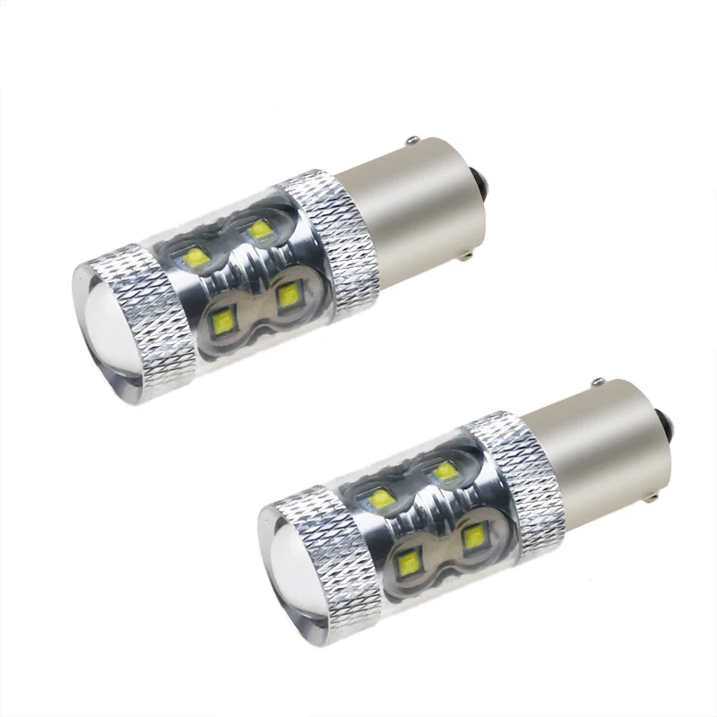 2 шт. светодиодный Автомобильный Фонарь 1156 BA15S P21W 1157 BAY15D 7440 7443 w21w Canbus задний DRL