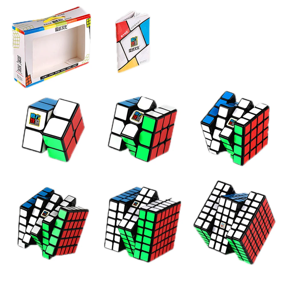 

Moyu Mofang Jiaoshi Magic Cube 2x2x2 3x3x3 4x4 5x5 Package Set Gift Stickerless Speed Cube Set With Gift Box For Brain Toys