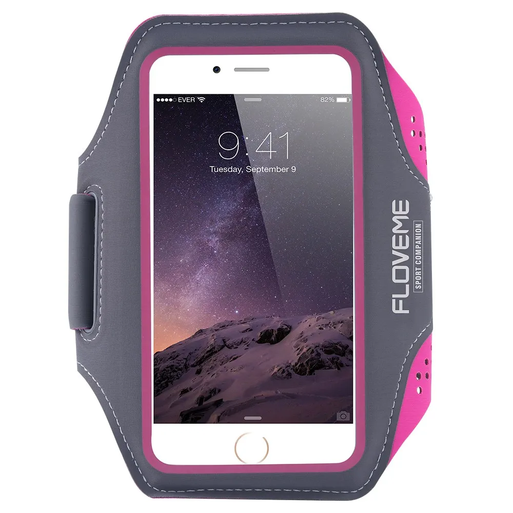 FLOVEME الملونة شارة الرياضة حقيبة لهاتف أي فون 6 6 S زائد حالات تشغيل الرياضة الذراع الفرقة ل فون 7 8 زائد X 10 عشرة حزام حامل