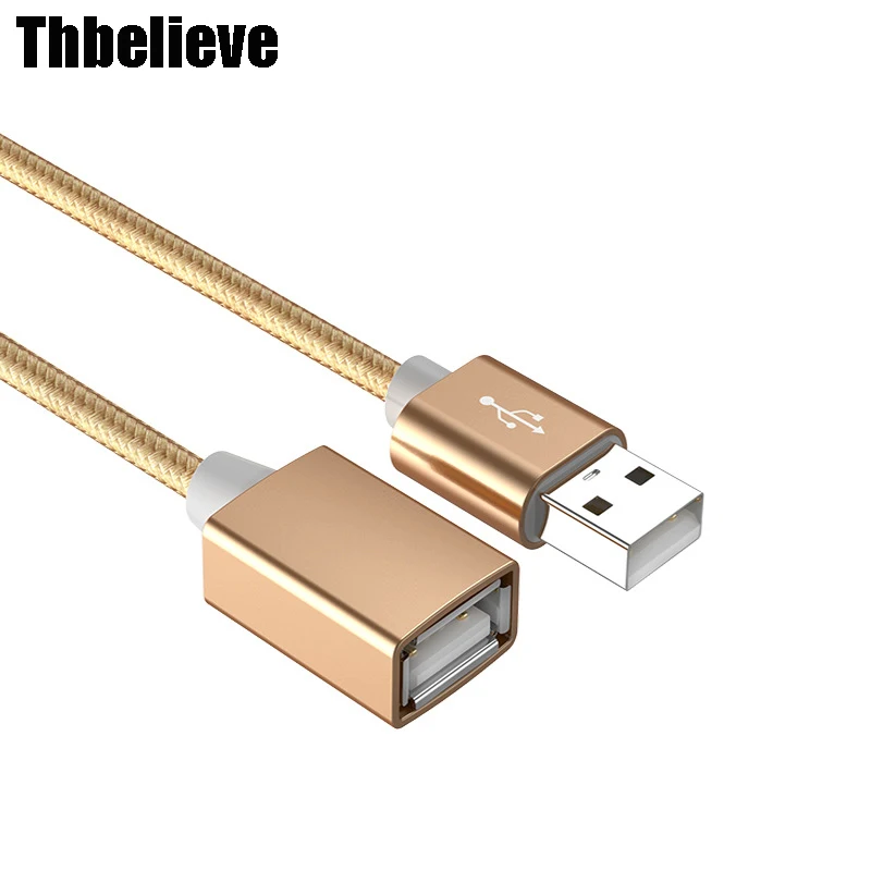 Thbelieve USB Fmale To Male Cables 1M Nylon Braided Cables USB To USB Extension Cables Support Drop Shipping Retail Wholesales (4)