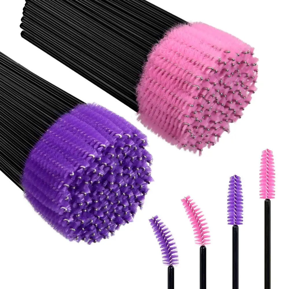 

500Pcs/lot Eyelash Extension Disposable Eyebrow brush Colored Eyelash Comb Mascara Applicator Wands Makeup Tools Cosmetic Set
