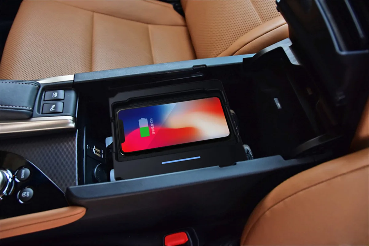 

QI car wireleess charger for Lexus GS 2014 2015 2016 201 Intelligent Infrared Fast Wireless Charging Car Phone Holder for iphone