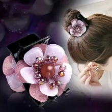 Креповая заколка для волос, головные уборы для взрослых, средние Кристальные волосы, царапины, корейские аксессуары для волос из ткани, заколка для волос