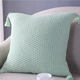 Drop Ship Nordic Style Knitted Cushion Cover Cable Knit Pillowcase Decorative Pillows Coussin Cojines Sofa 45*45cm YMC36 | Дом и сад