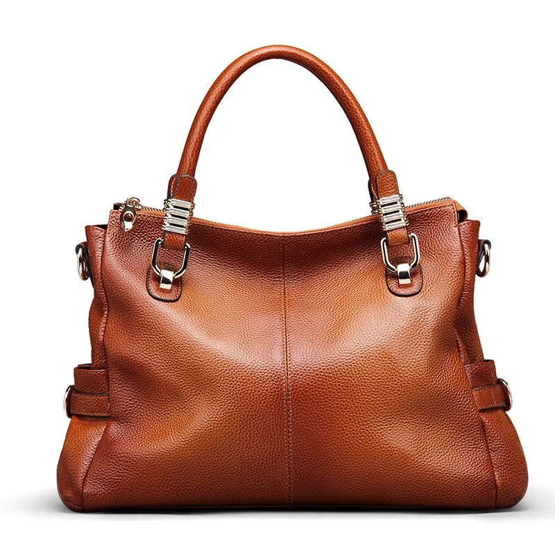 Vintage Handbags Women Messenger Bags Female Genuine Leather Tote Lady