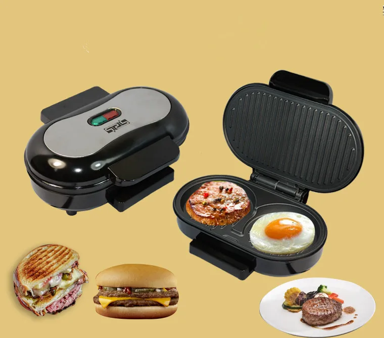

Small Nonstick Breakfast Hamburger Sandwich Maker Machine Household Mini Electric Grill Meat Roaster Machine Egg Frying Maker