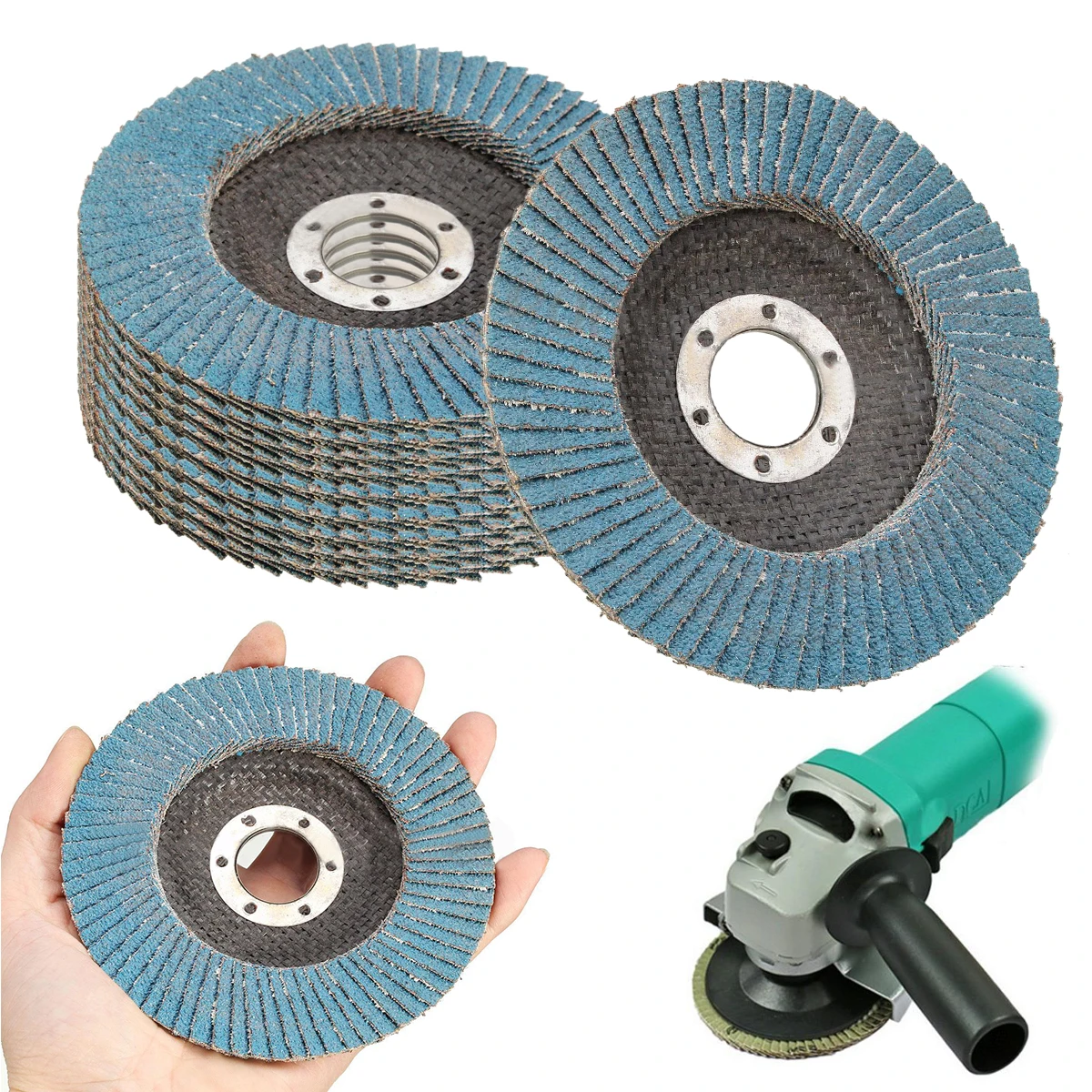 5 PC PREMIUM ZIRCONIA FLAP DISC SANDING GRINDING WHEEL 7/" X 7//8/" 100 GRIT 5PCS