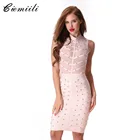 36% off! CIEMIILI 2017 New Women Party Summer Mesh Bandage Dress Studded Button Sleeveless Knee-length Celebrity Runway Bodycon Dresses Save 15.42 on CIEMIILI 2017 New Women Party Summer Mesh Bandage Dress Studded Button Sleeveless Knee-length Celebrity Runway Bodycon Dresses