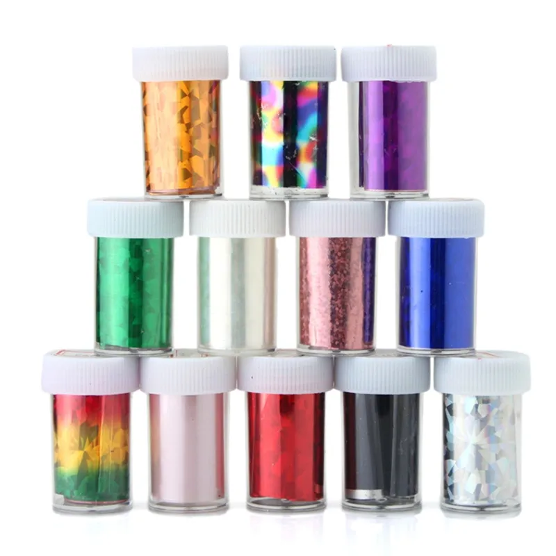 

4*120cm Starry Nail Art Design Stickers Beauty Nails DIY Sticker & Decal Tips 12 Colors nagels Transfer Foil Wraps Decoration