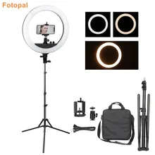 Fotopal Led Ring Light For Makeup Youtube Dimmable Annular Phone Video Photo Lamp Mobile Studio Photography Lighting With Tripod цена Fotopal Led Ring Light For Makeup Youtube Dimmable Annular Phone Video Photo Lamp Mobile Studio Photography Lighting With Tripod цены онлайн