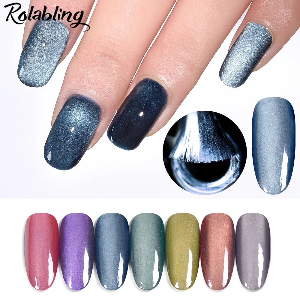 

Rolabling 5ml Cat Eye Nail Gel Polish Nail Art Manicure Gel Nail Polish Soak Off Gel Lacquer Varnish Glue Lacquer nails