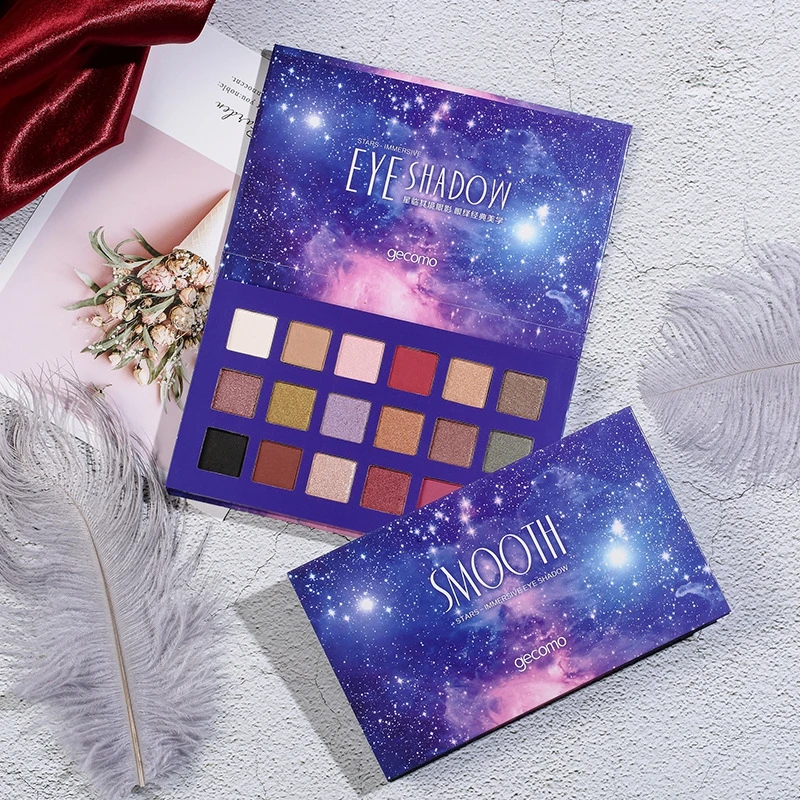 18 Color Starry sky Shimmer And Matte Pigment Eyeshadow Palette Long