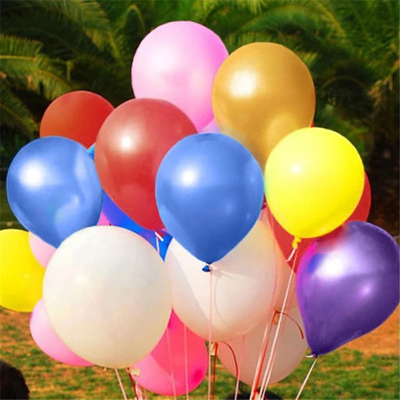 40Pcs 12inch  Metallic Round Latex Balloons Gold Silver Pink Wedding Market hotel Birthday Party decor Helium balloon