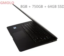 14inch ultrabook laptop computer Russian Free shipping 8GB RAM +500GB HDD + 64GB SSD J1900 Quad core Windows 8 notebook PC