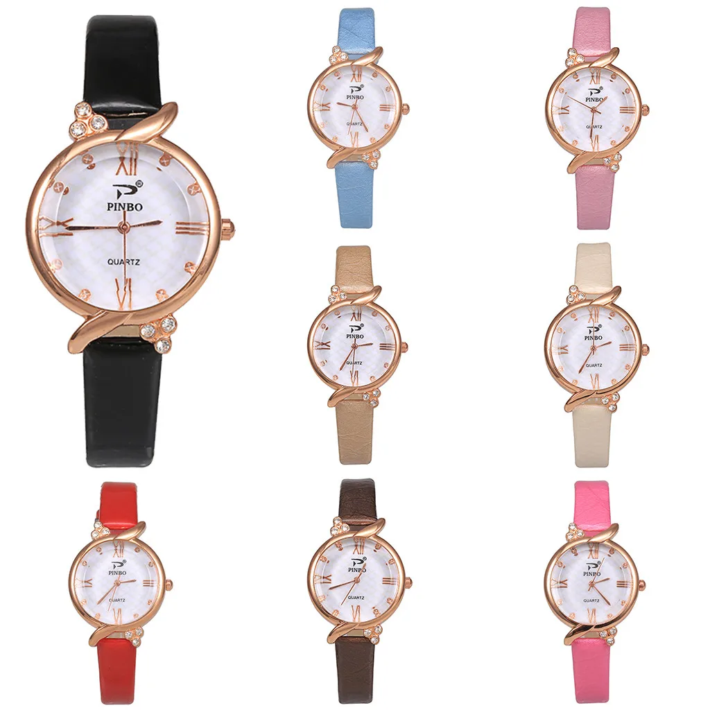 Женские наручные часы с круглым циферблатом, женские студенческие повседневные Простые маленькие свежие водонепроницаемые Модные кварцевые часы Orologio femminile