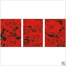 Вышивка пакет наборы крестиков тройной много красных роз цветок 00081