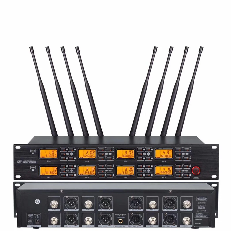 Wireless Microphone System 8-Channel Dynamic