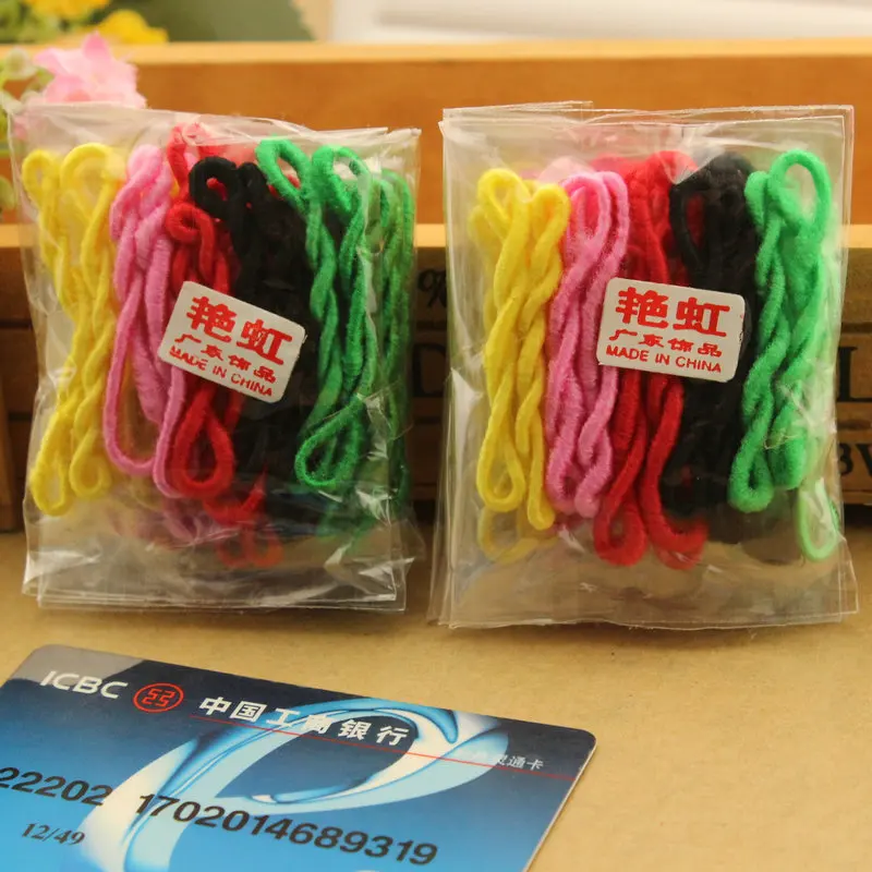 

50pcs/lot 2015 New Colorful Lovely Child Kids Hair Holders Cute Rubber Bands Hair Elastics Accessories Girls' Charms Tie Gum