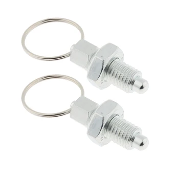 

2Pcs Stainless Steel Non Lock-Out Indexing Plunger With Pull Ring M10