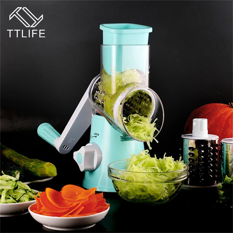 Pаспродажа TTLIFE мандолина слайсер ручной овощерезка с 3 лезвиями из нержавеющей стали лук картофель морковь Терка слайсер кухонные инструменты