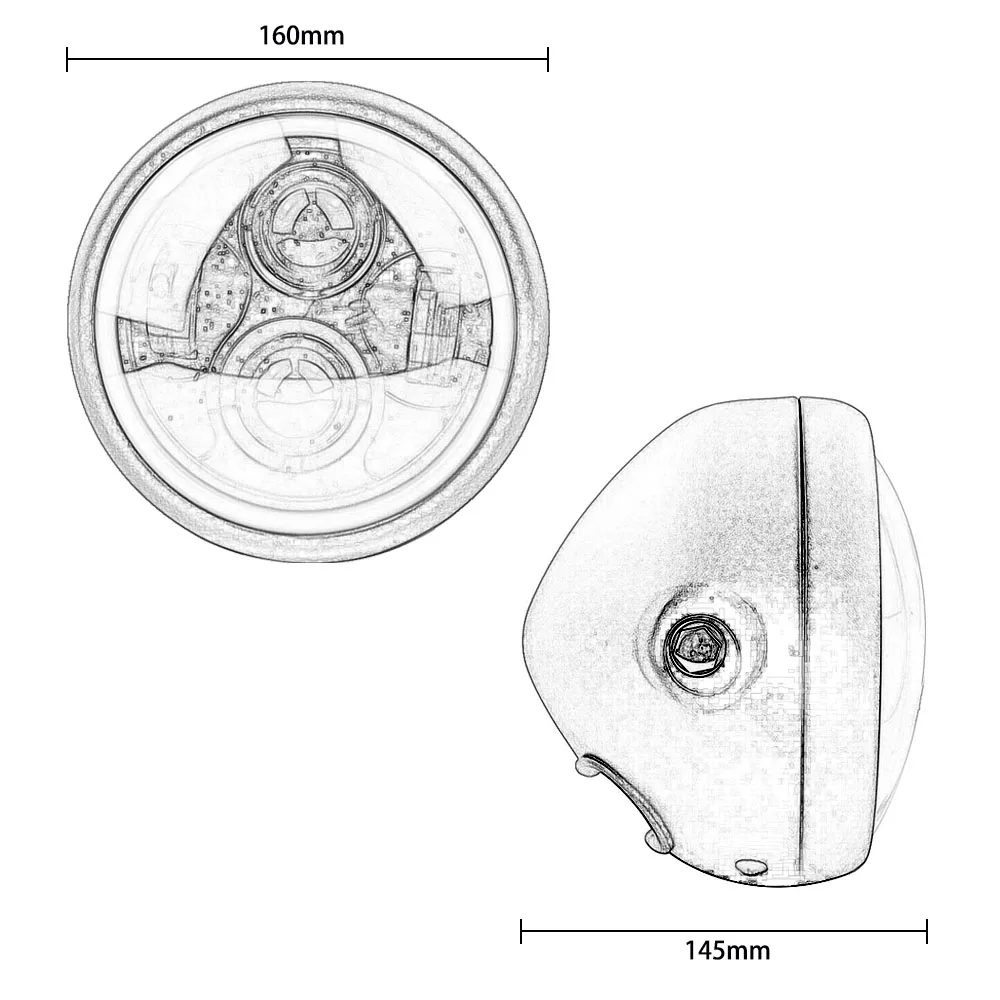 6," " Angel Eye DRL с ангельским кольцом, светодиодный фонарь для мотоцикла Hi& Lo, налобный фонарь для Harley Sportster, кафе, Racer Bobber