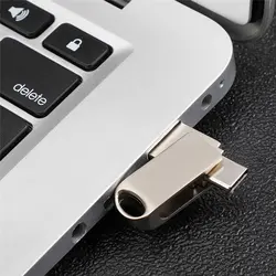 Alloet двойной разъем поворотный плоских Тип-C флеш-накопитель USB 3,0 телефон OTG хранения U диск 16/32/64 GB для samsung s9 ноутбука