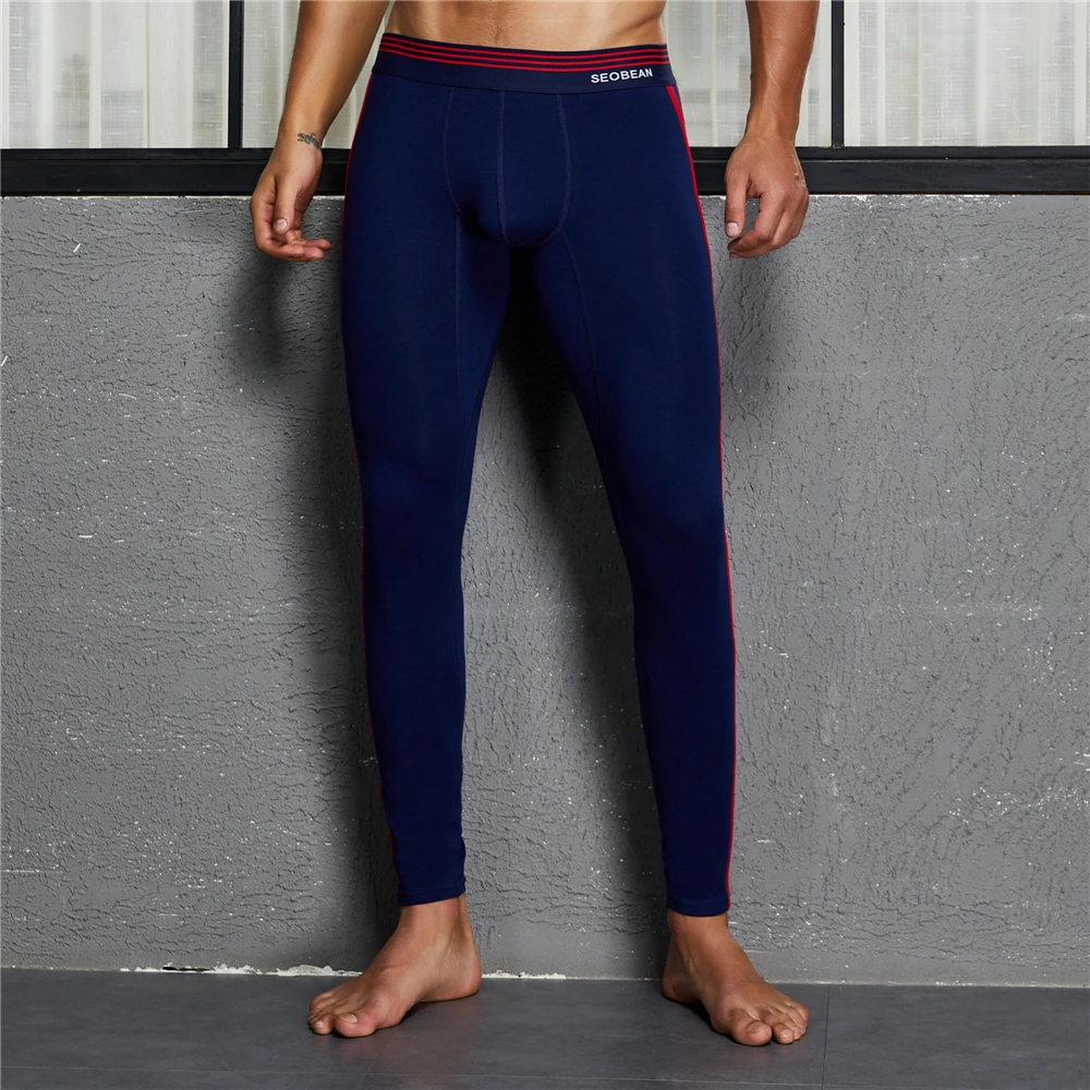 GANYANR Sports Leggings Running Tights Men Basketball Compression Pants Fitness Gym Athletic Jogging Winter Sexy Pouch Yoga Gay