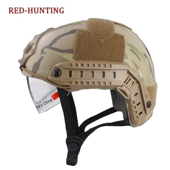 

New Military Tactical Airsoft Helmet with Protective Goggle Outdoor Sports Adventure Paintball Head Gear